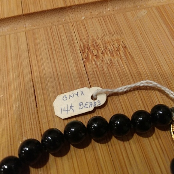 COPY - Onyx & 14k beaded necklace. - Picture 2 of 3